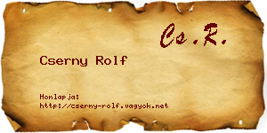 Cserny Rolf névjegykártya
